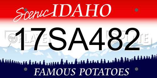 17SA482 Idaho License Plate