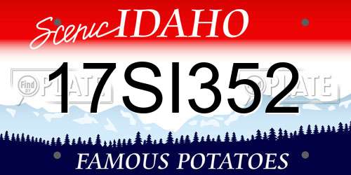 17SI352 Idaho License Plate