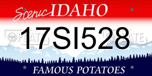 17SI528 Idaho License Plate