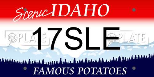 17SLE Idaho License Plate