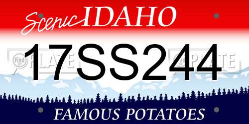 17SS244 Idaho License Plate
