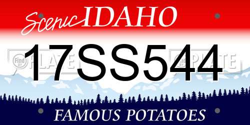 17SS544 Idaho License Plate