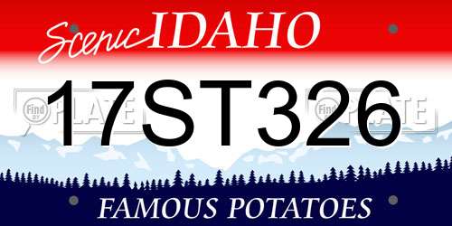 17ST326 Idaho License Plate
