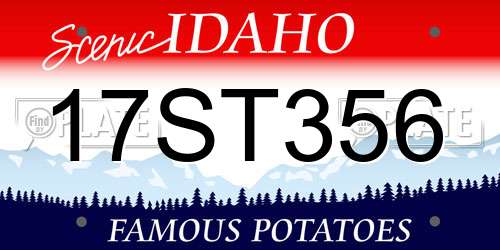 17ST356 Idaho License Plate