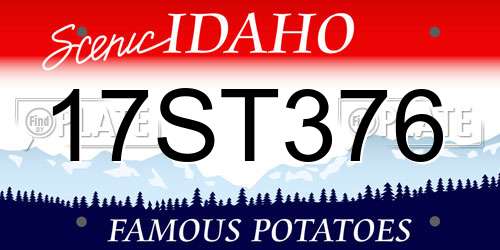 17ST376 Idaho License Plate