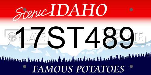 17ST489 Idaho License Plate