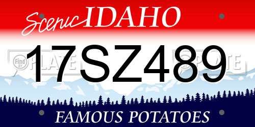 17SZ489 Idaho License Plate