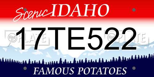 17TE522 Idaho License Plate