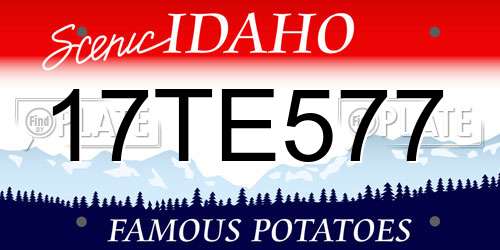 17TE577 Idaho License Plate