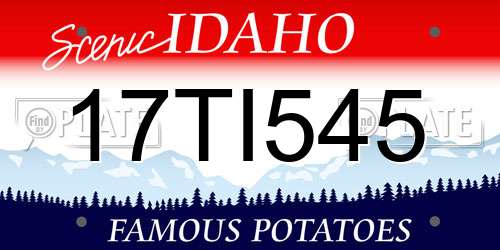 17TI545 Idaho License Plate
