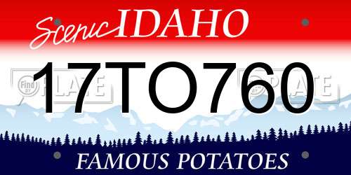 17TO760 Idaho License Plate