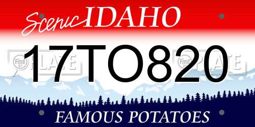 17TO820 Idaho License Plate