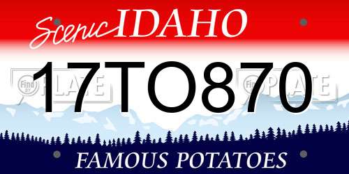 17TO870 Idaho License Plate