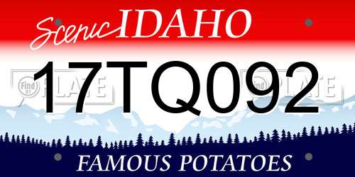 17TQ092 Idaho License Plate