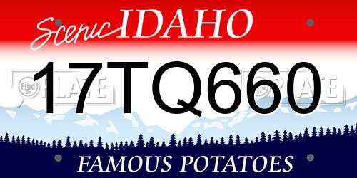 17TQ660 Idaho License Plate
