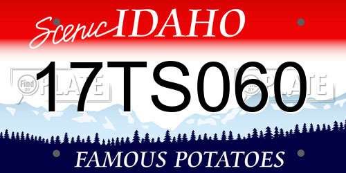 17TS060 Idaho License Plate