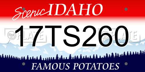 17TS260 Idaho License Plate
