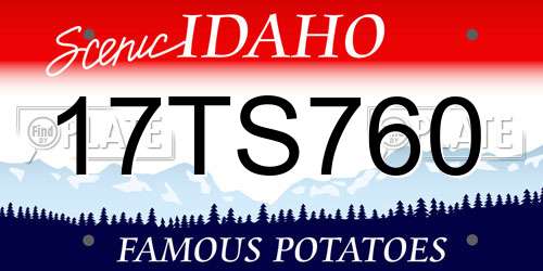 17TS760 Idaho License Plate