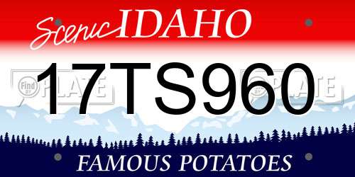 17TS960 Idaho License Plate