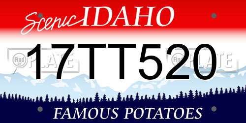 17TT520 Idaho License Plate