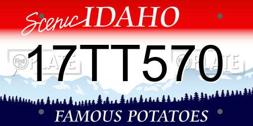 17TT570 Idaho License Plate