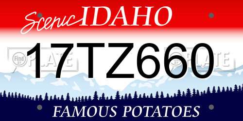 17TZ660 Idaho License Plate