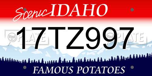 17TZ997 Idaho License Plate