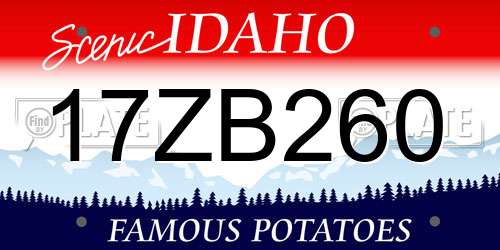 17ZB260 Idaho License Plate