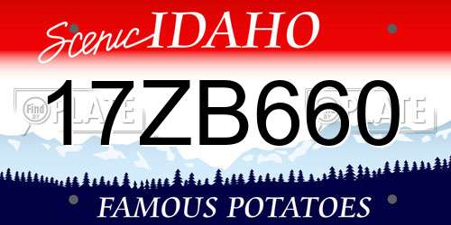 17ZB660 Idaho License Plate