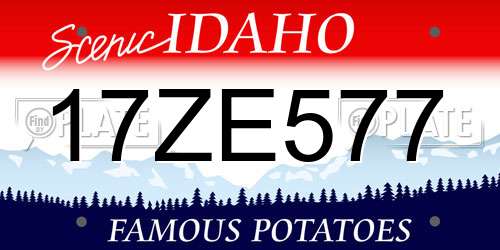17ZE577 Idaho License Plate