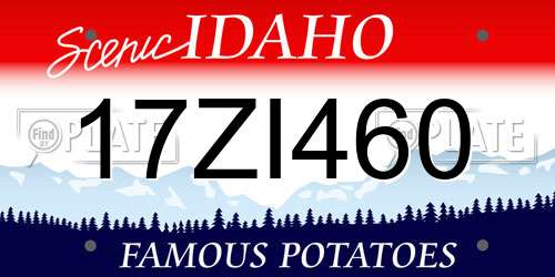 17ZI460 Idaho License Plate