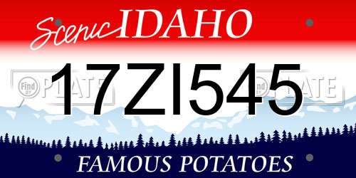 17ZI545 Idaho License Plate