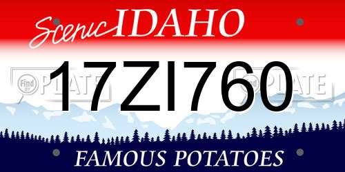 17ZI760 Idaho License Plate