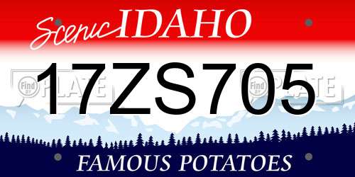 17ZS705 Idaho License Plate