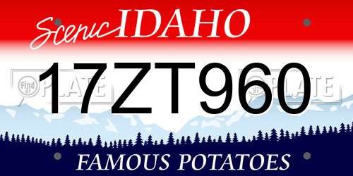 17ZT960 Idaho License Plate