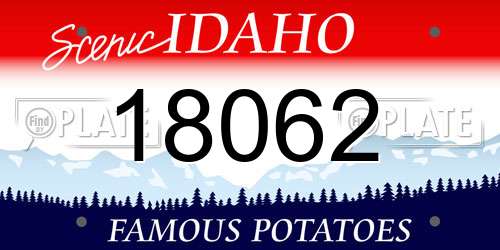 18062 Idaho License Plate