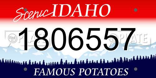 1806557 Idaho License Plate