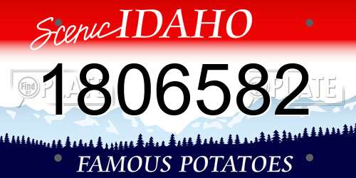 1806582 Idaho License Plate