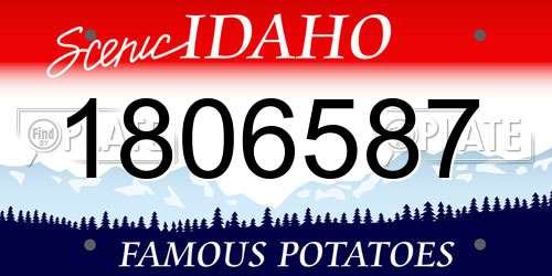 1806587 Idaho License Plate