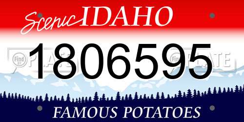 1806595 Idaho License Plate