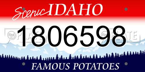 1806598 Idaho License Plate