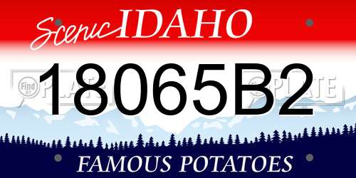 18065B2 Idaho License Plate