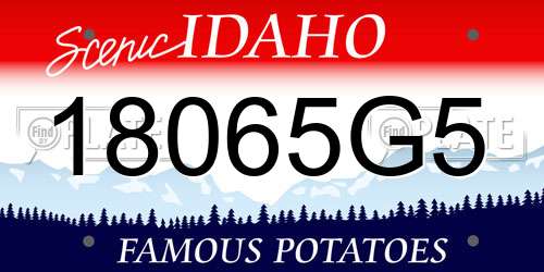 18065G5 Idaho License Plate