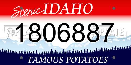 1806887 Idaho License Plate