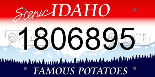 1806895 Idaho License Plate