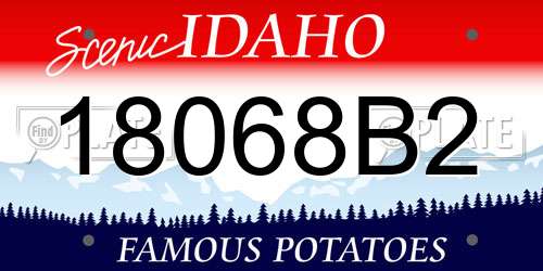 18068B2 Idaho License Plate