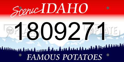 1809271 Idaho License Plate