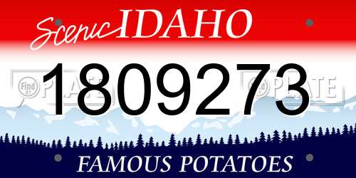 1809273 Idaho License Plate