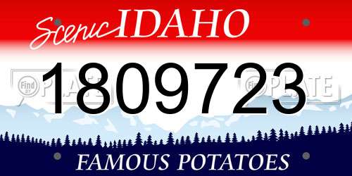1809723 Idaho License Plate