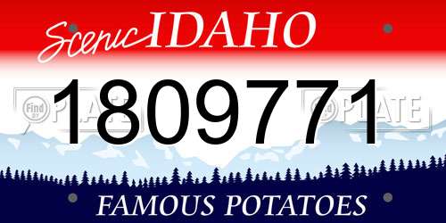 1809771 Idaho License Plate